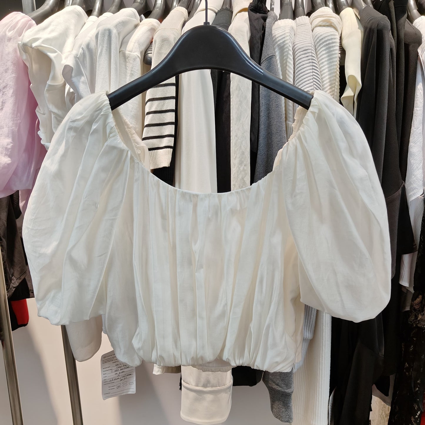 White Puff Sleeve Top