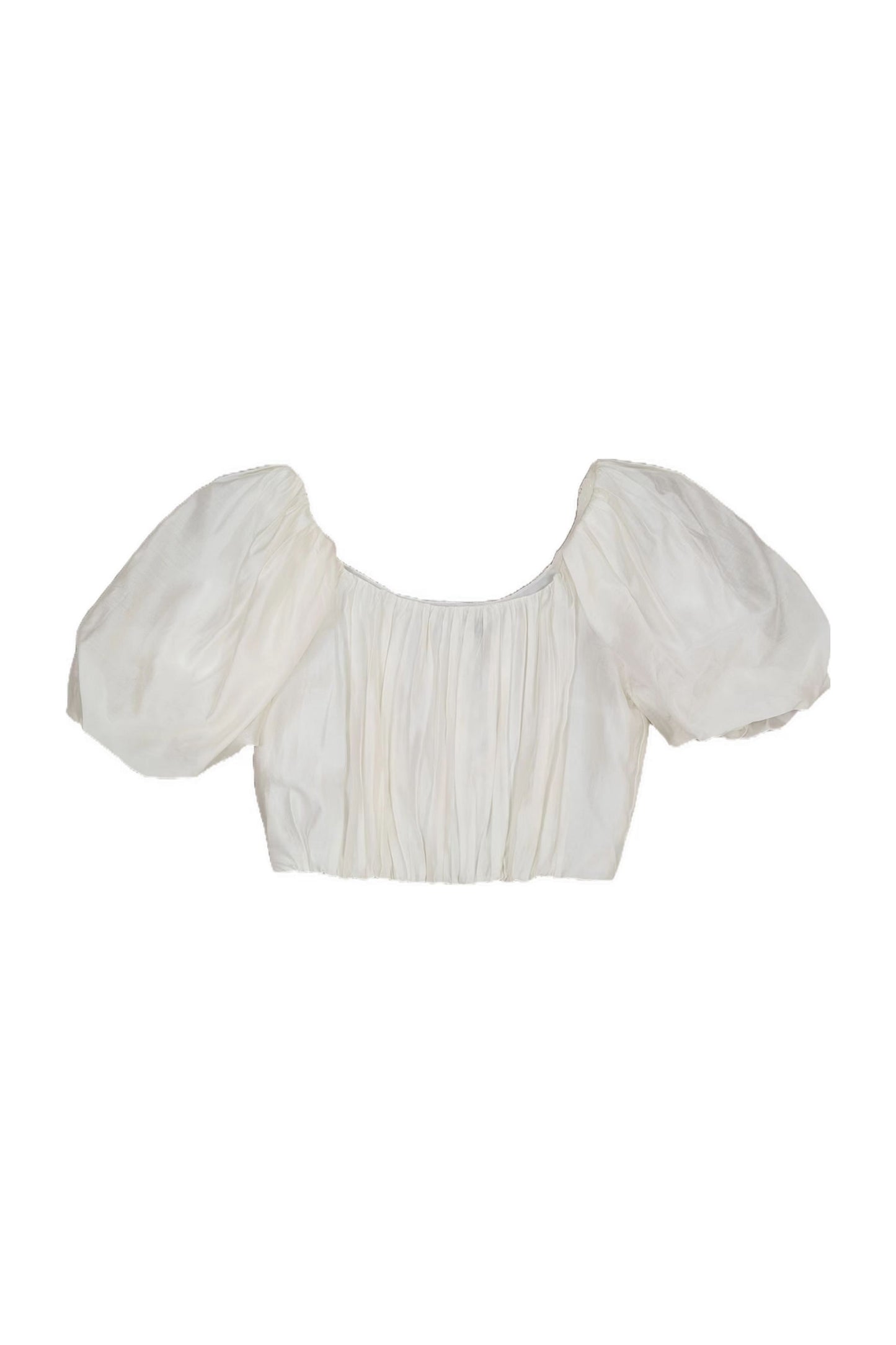 White Puff Sleeve Top