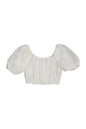 White Puff Sleeve Top