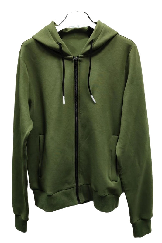 Army Green Tracksuits Zip Hoodie