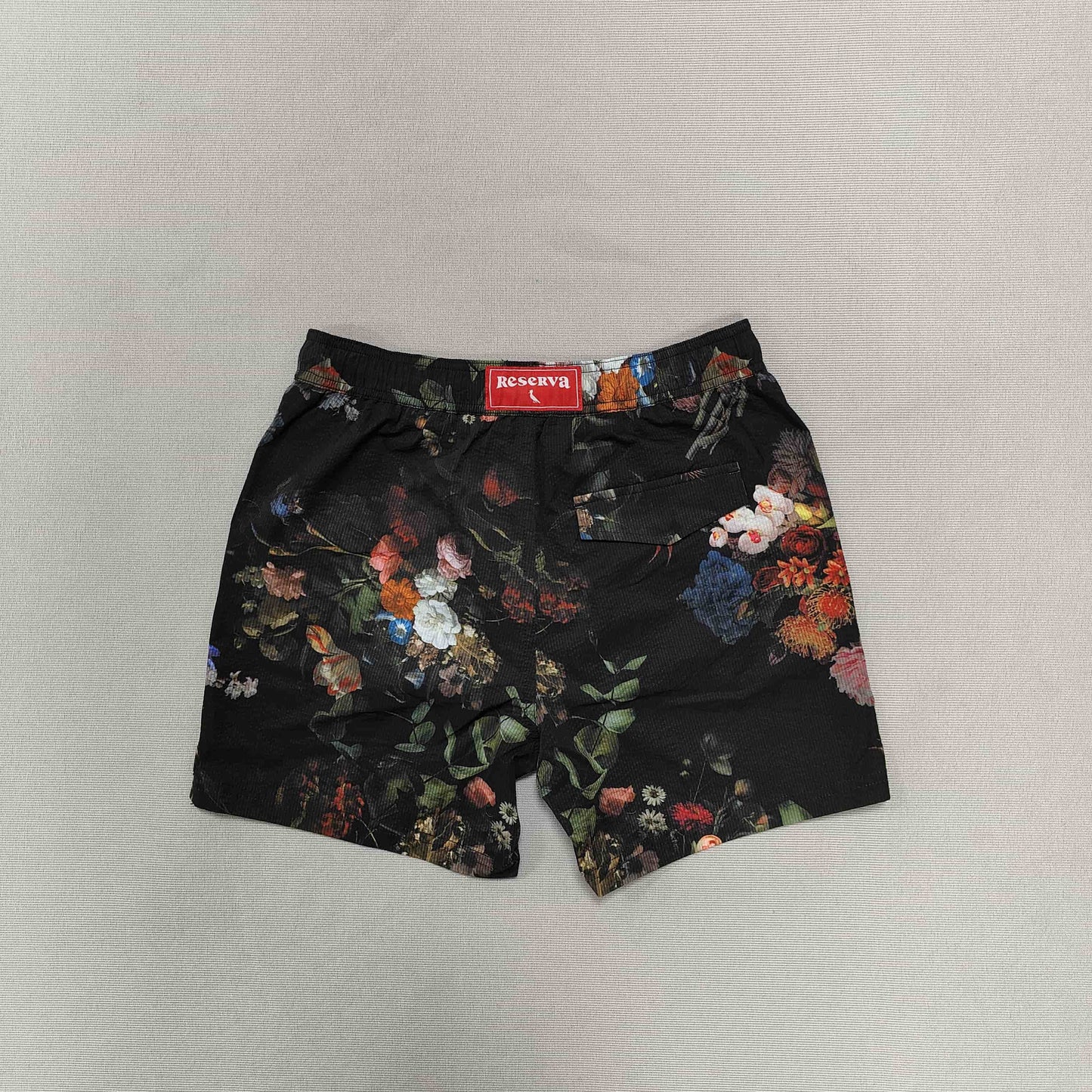 Black Floral Shorts