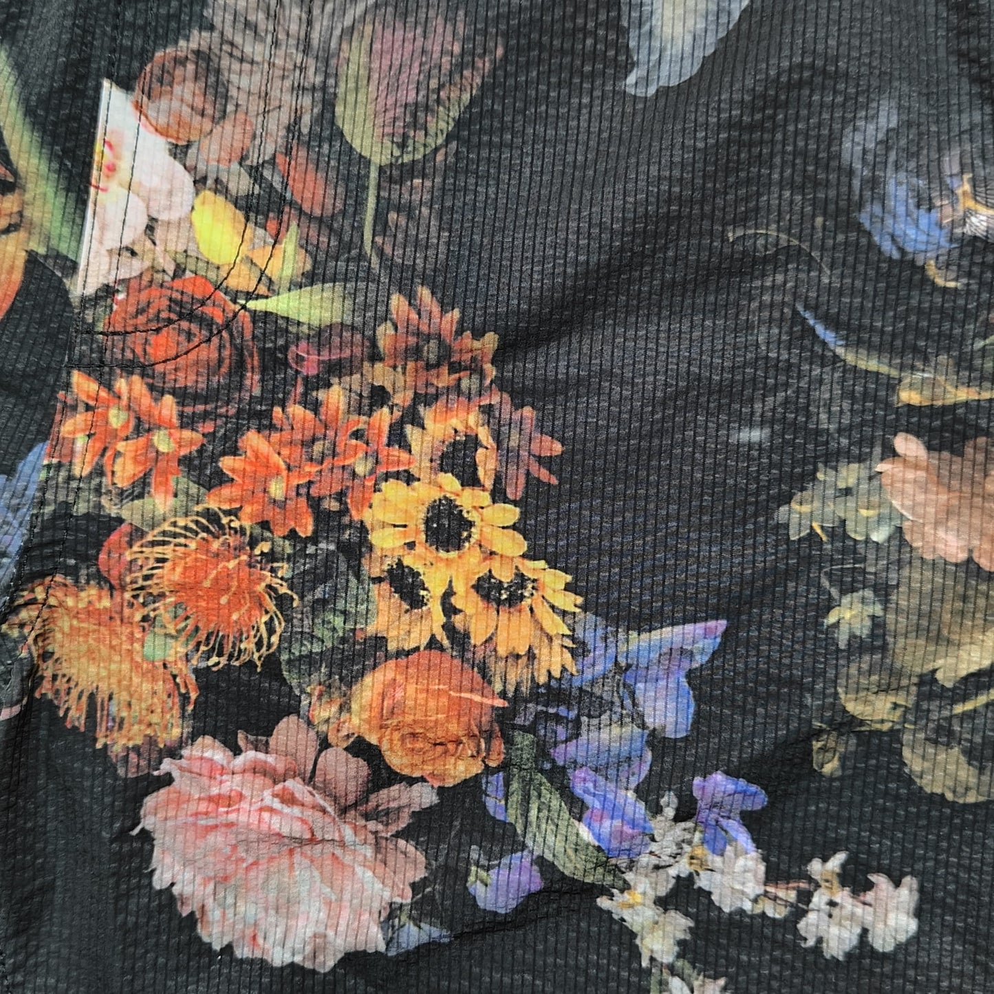 Black Floral Shorts
