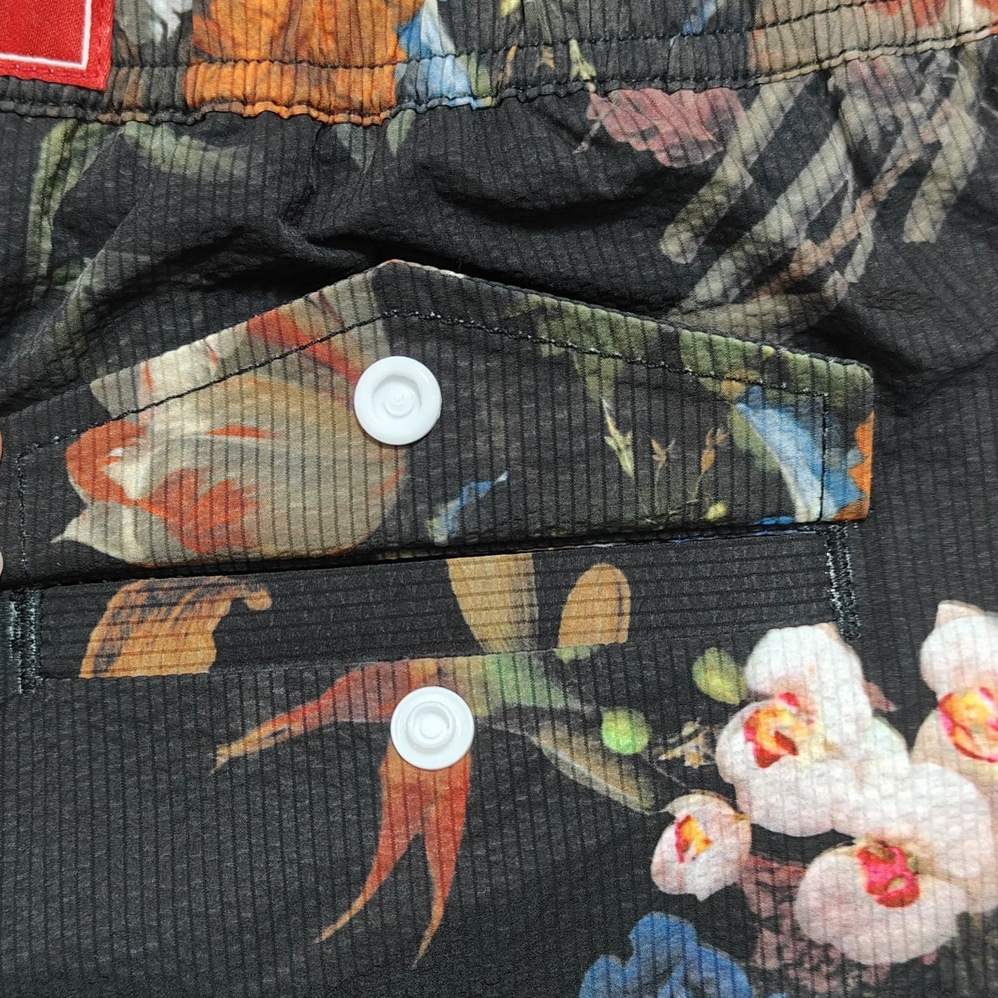 Black Floral Shorts