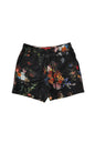 Black Floral Shorts