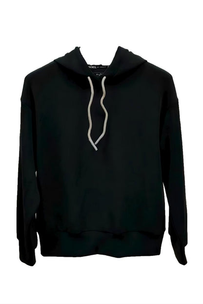 Black Sportswear Long Sleeves Hoodie