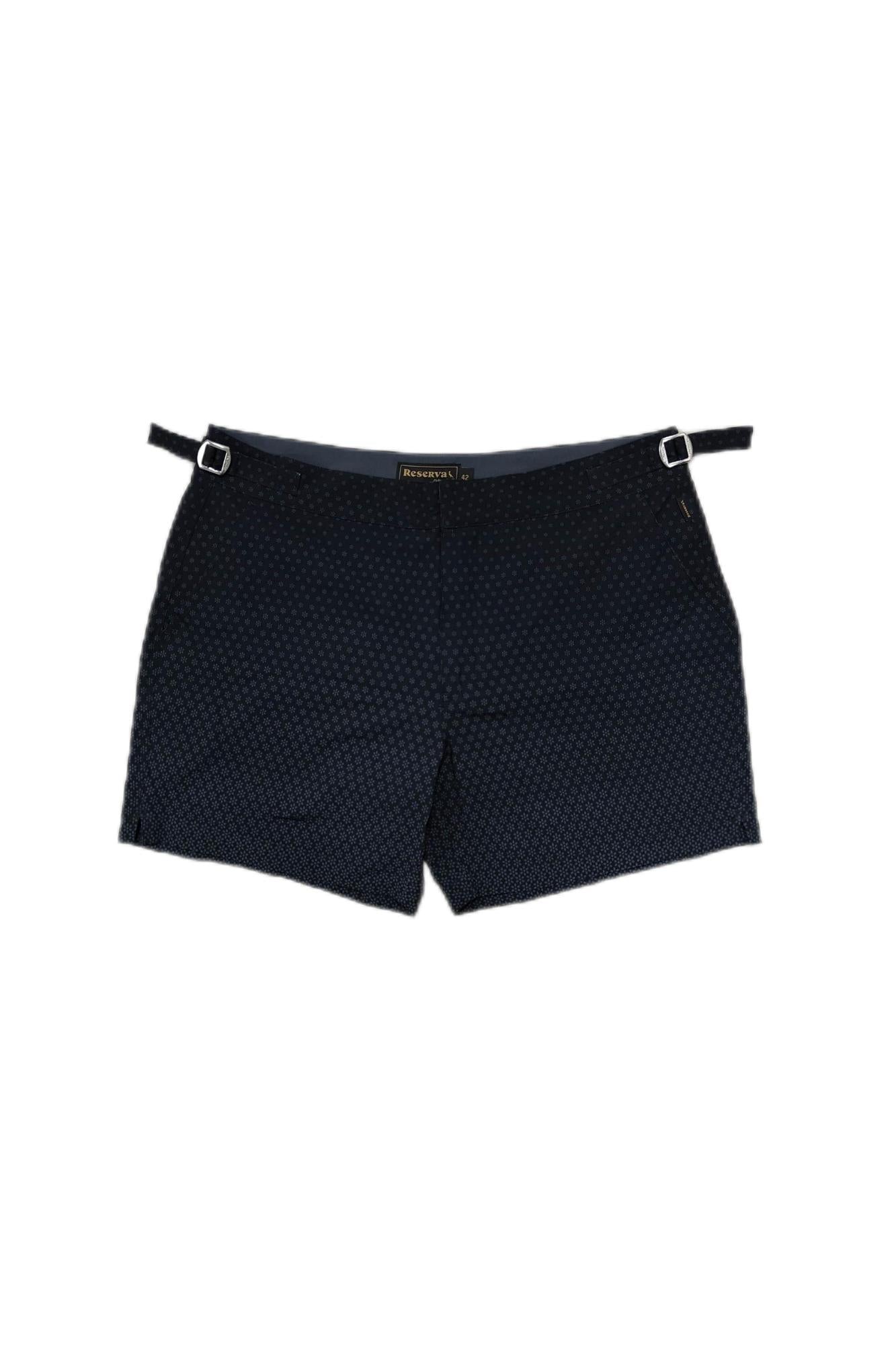 Black Print Shorts