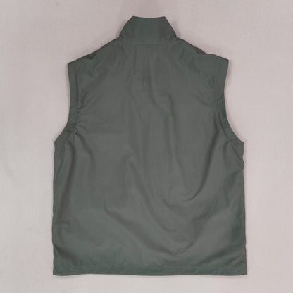 Green Multi-pocket Zipped Jacket with Detachable Sleeves