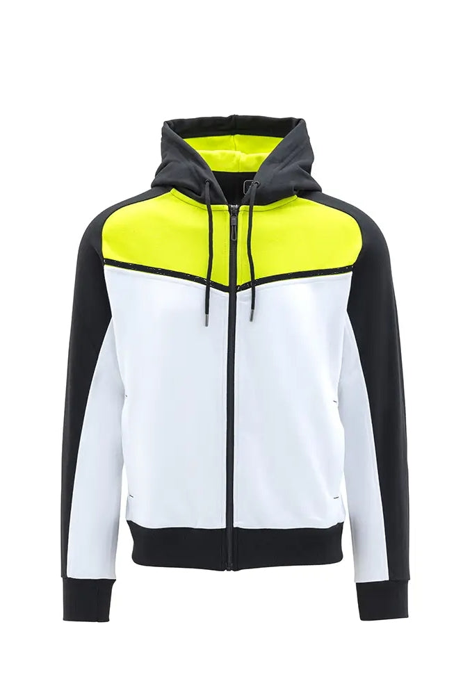 Black and White Triple Hooded Zip-up Jacket