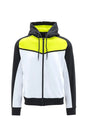 Black and White Triple Hooded Zip-up Jacket