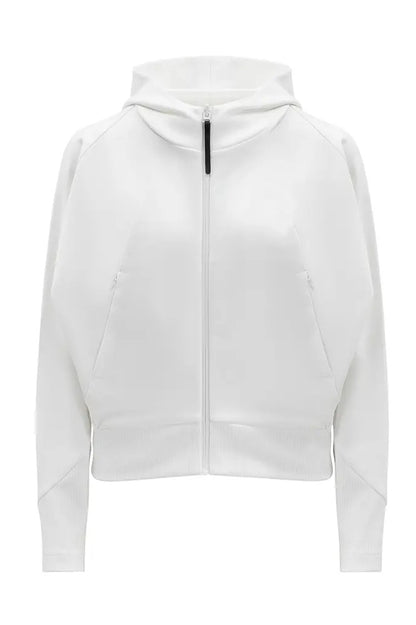 White Dolman Sleeves Hoodie