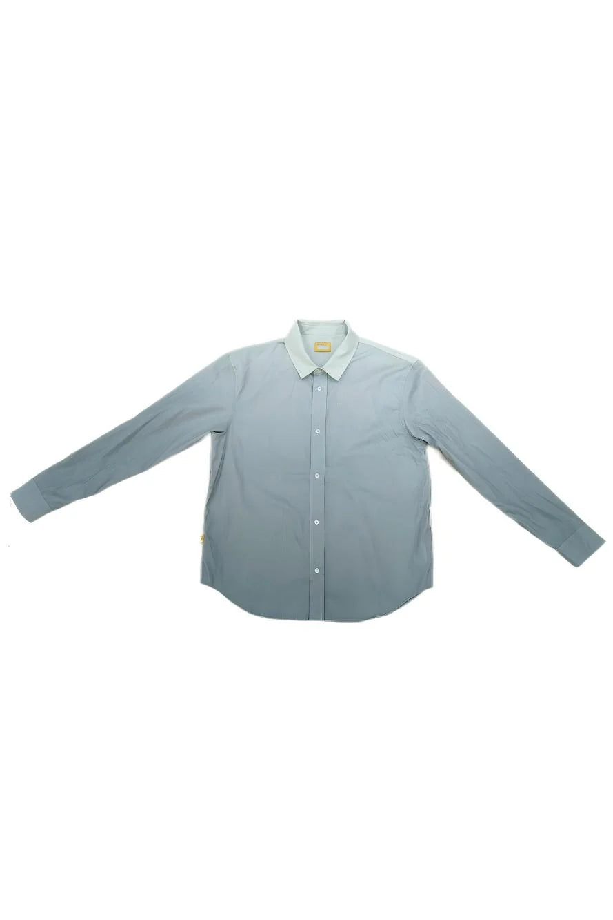 Gradient Blue Embroidered Shirt