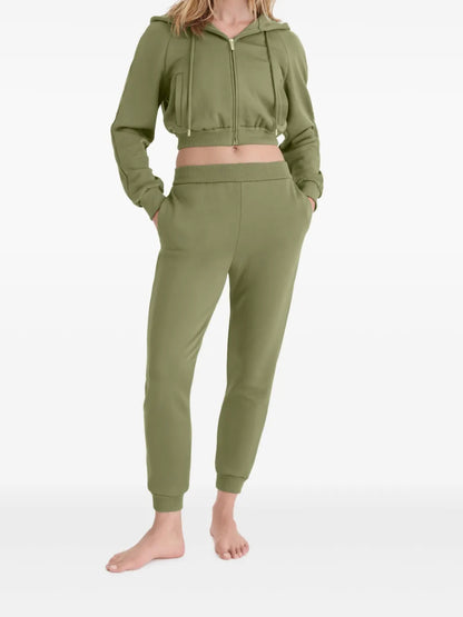 Green Zip Hoodie Sweatshirt