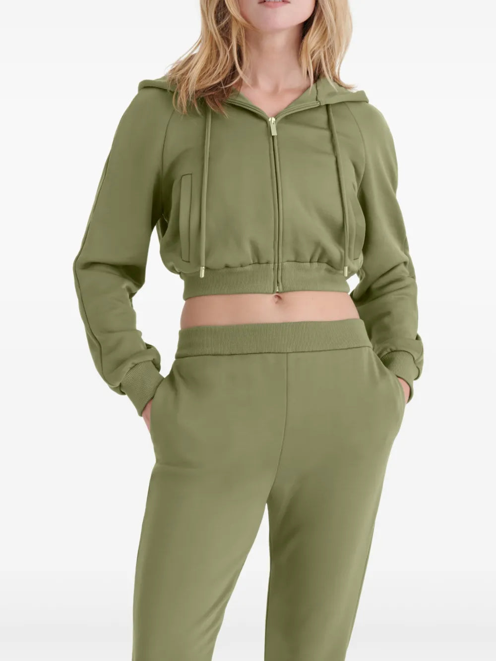 Green Zip Hoodie Sweatshirt