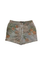 Grey Floral Print Shorts