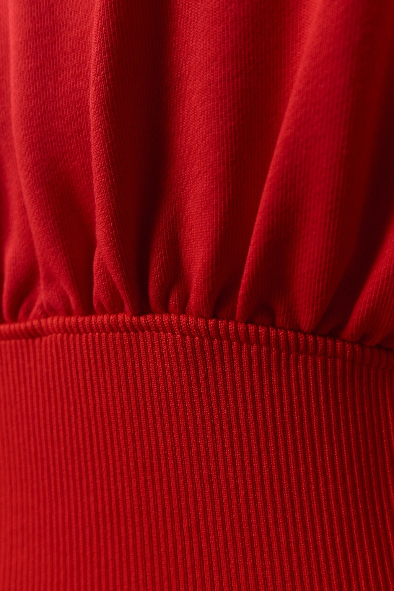 Red Bustier Sweatshirt