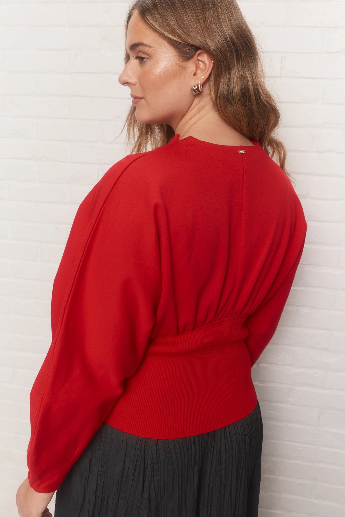 Red Bustier Sweatshirt