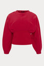 Red Bustier Sweatshirt