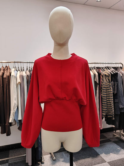 Red Bustier Sweatshirt