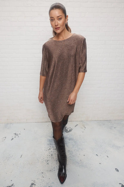 Bronze Metallic Dress