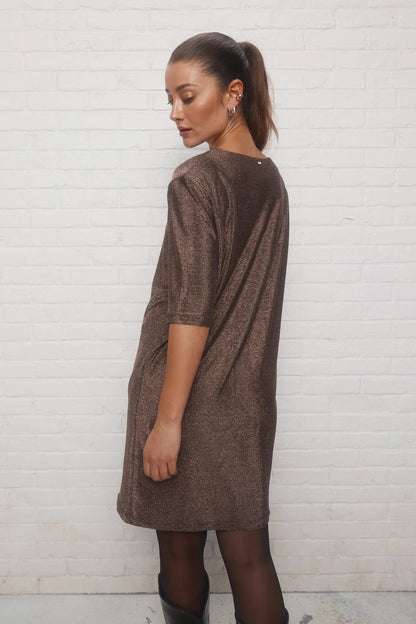 Bronze Metallic Dress
