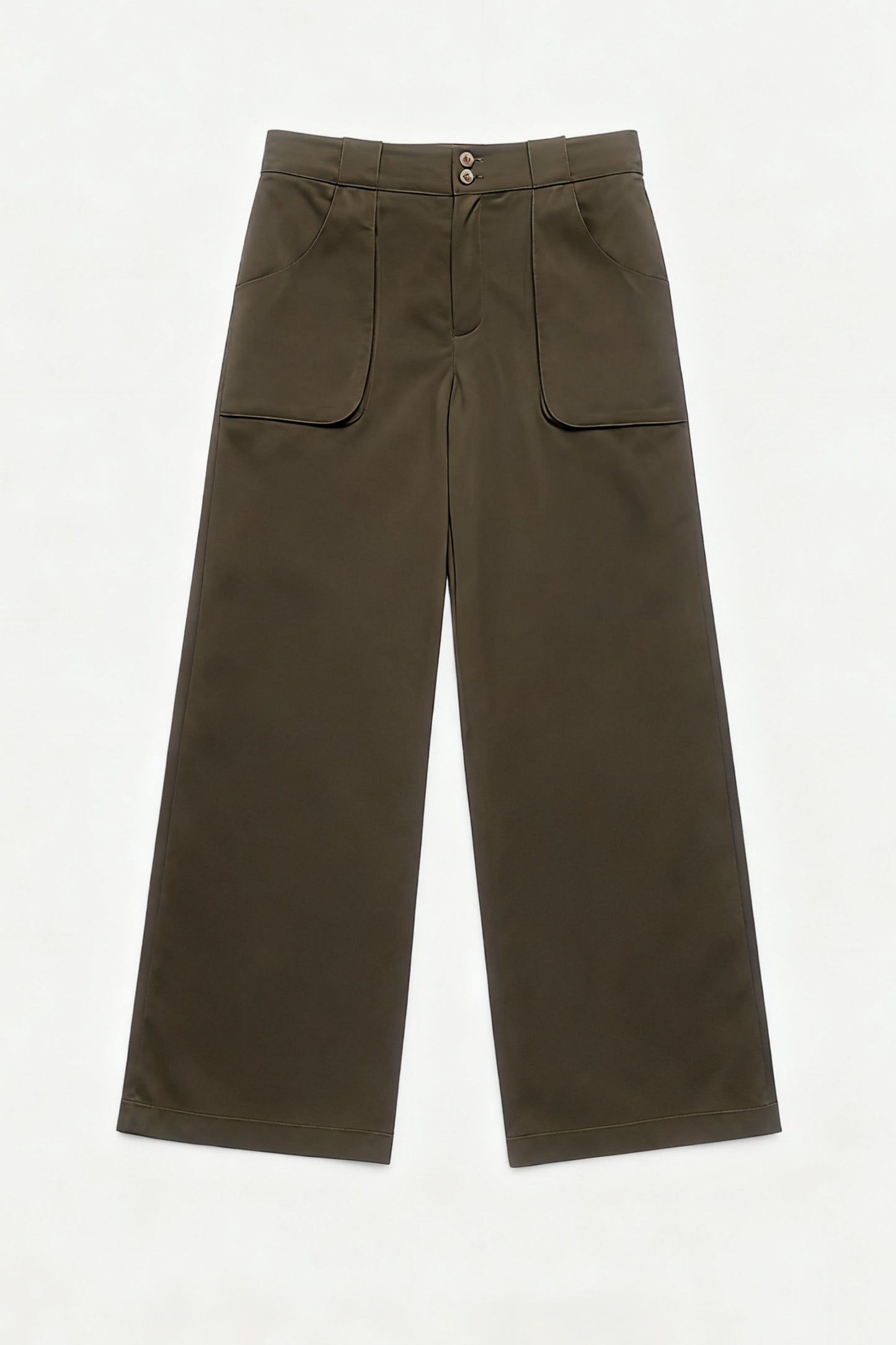 Green Satin-like Pants