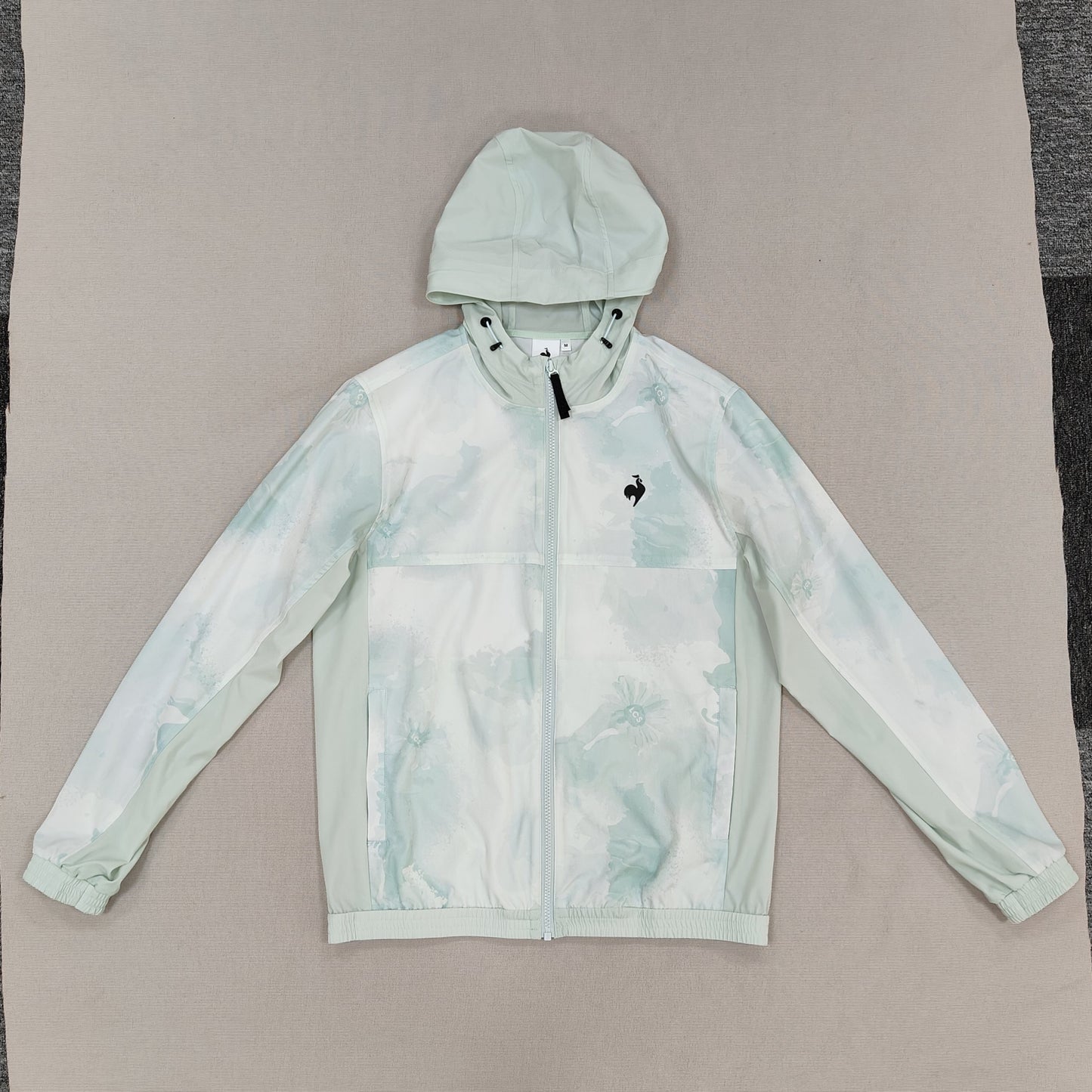 Light Green Tie-dye Hooded Jacket