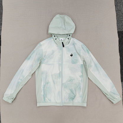 Light Green Tie-dye Hooded Jacket