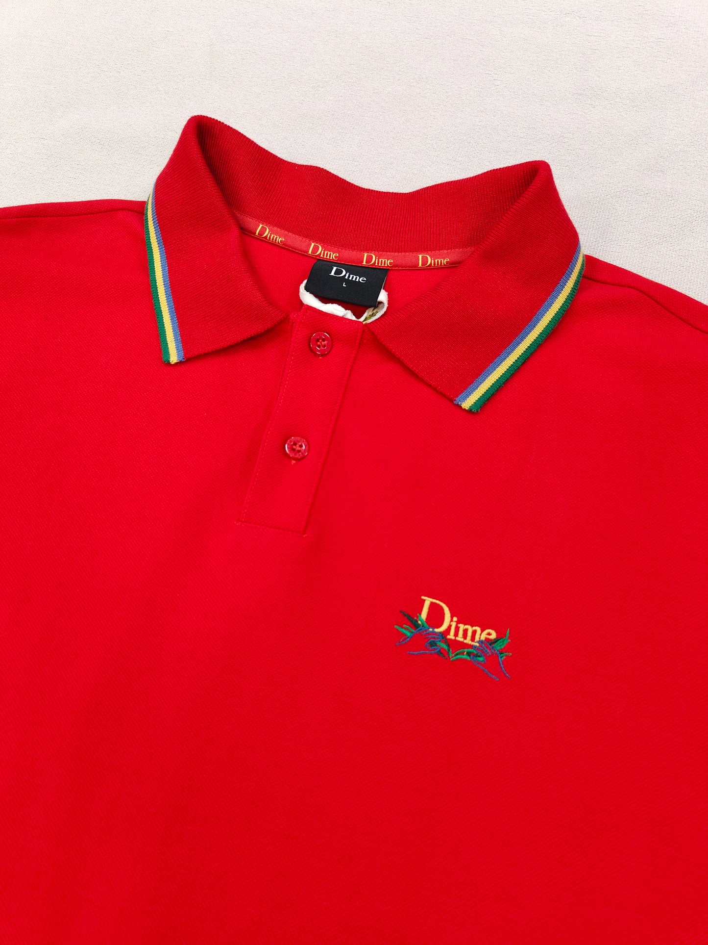 Red Embroidery Polo Shirt