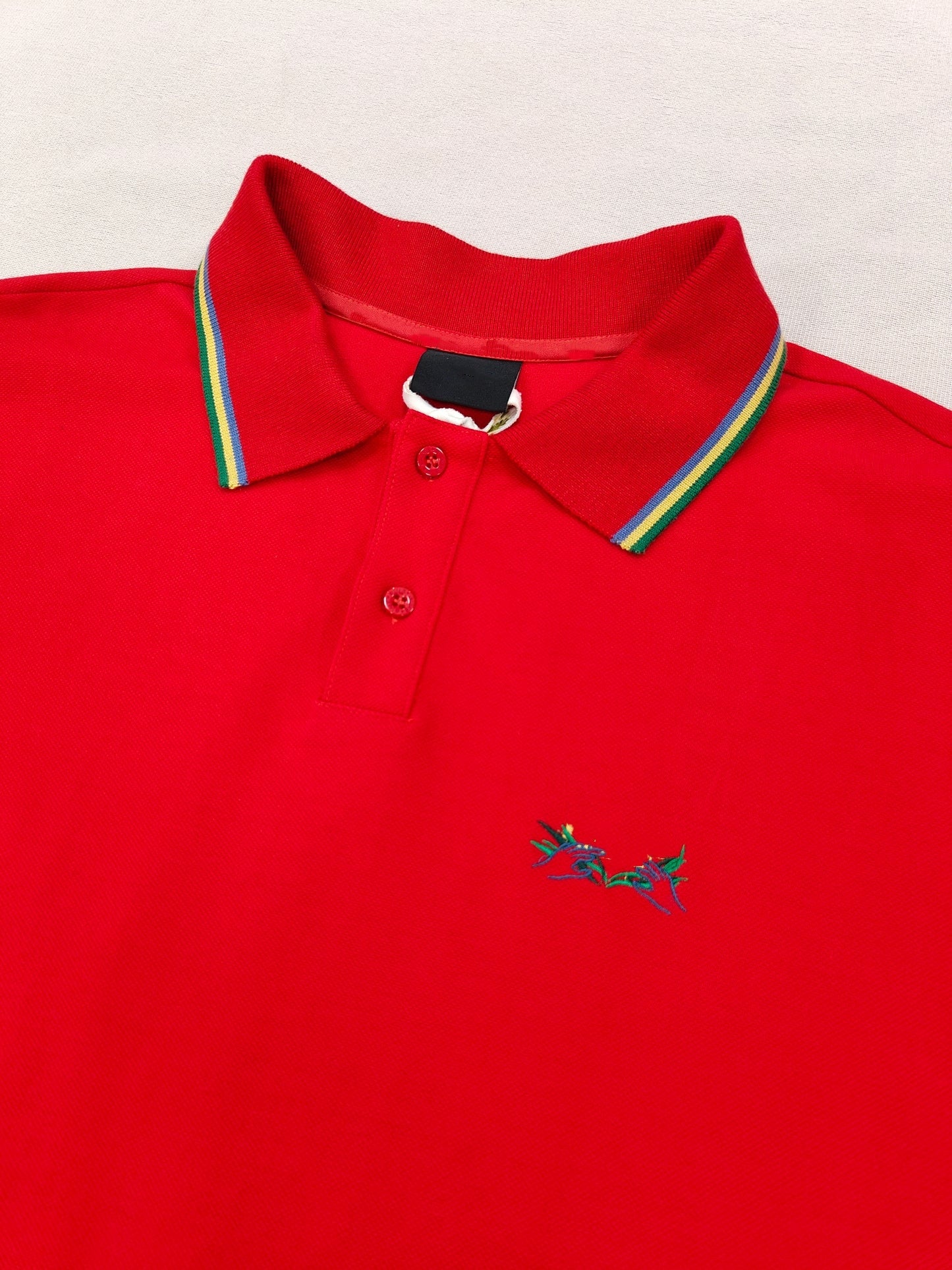 Red Embroidery Polo Shirt